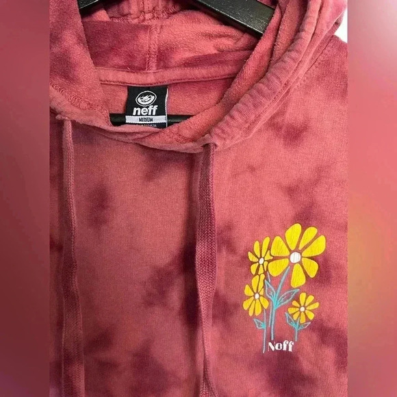 Y2K Neff Tie-dye Daisy Hoodie Size Medium - Picture 2 of 6